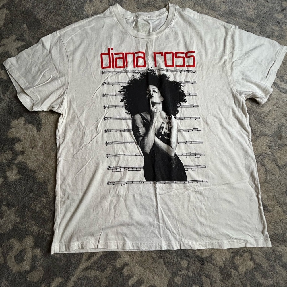 Not Rated Diana Ross Graphic Tee - Cream